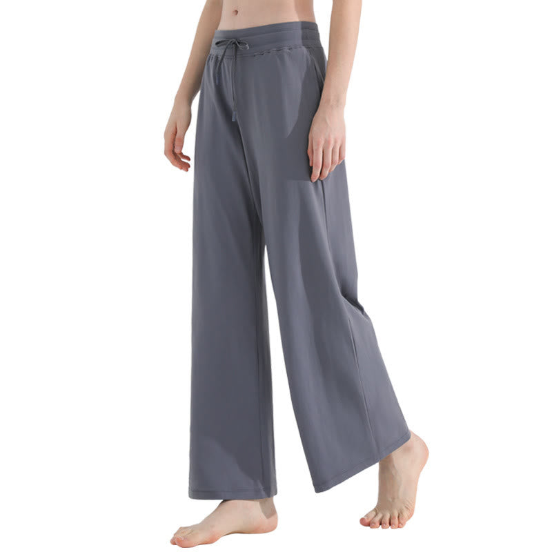 Olivenorma Plain Color Casual Loose Wide-Leg Brushed Women's Pants