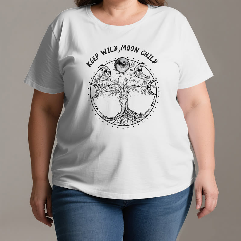 Olivenorma "KEEP WILD, MOON CHILD" Tree of Life Moon Phase T-Shirts - image 4