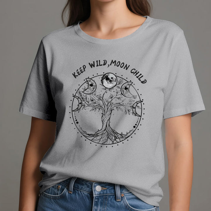 Olivenorma "KEEP WILD, MOON CHILD" Tree of Life Moon Phase T-Shirts - image 9