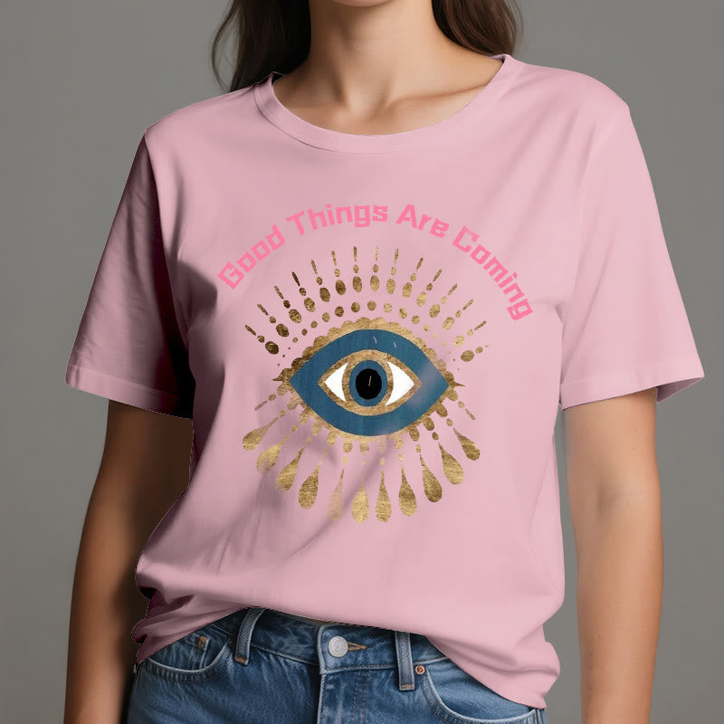 Olivenorma "GOOD THINGS ARE COMING" EVIL EYE T-Shirt - image 2