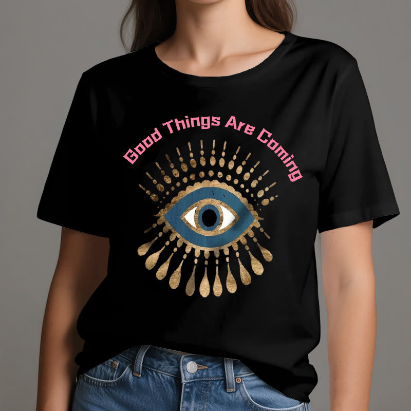 Olivenorma "GOOD THINGS ARE COMING" EVIL EYE T-Shirt - image 9