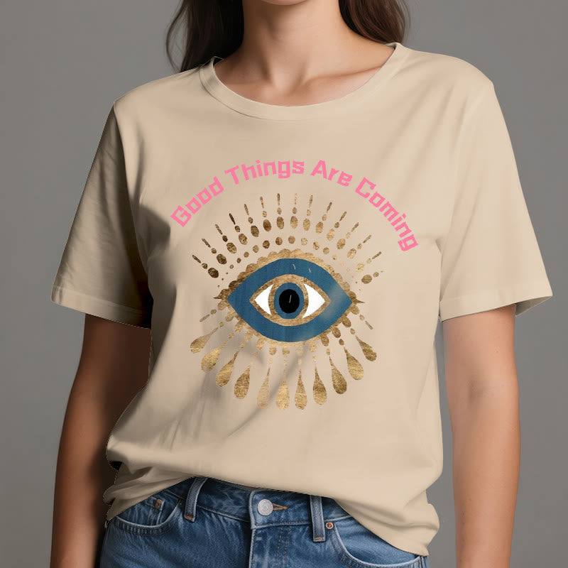 Olivenorma "GOOD THINGS ARE COMING" EVIL EYE T-Shirt - image 13
