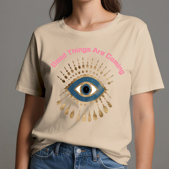Olivenorma "GOOD THINGS ARE COMING" EVIL EYE T-Shirt - image 13