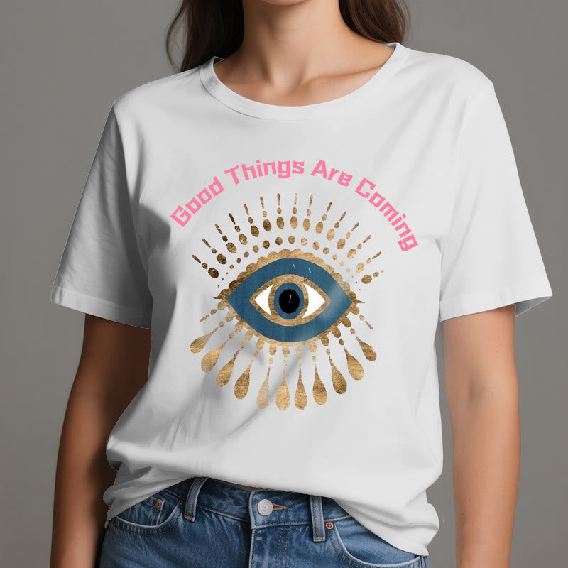 Olivenorma "GOOD THINGS ARE COMING" EVIL EYE T-Shirt - image 7