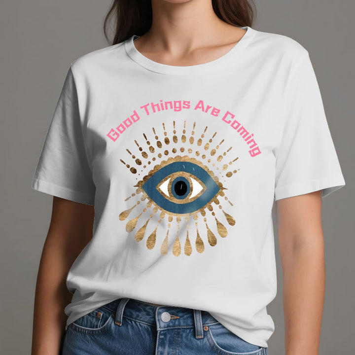 Olivenorma "GOOD THINGS ARE COMING" EVIL EYE T-Shirt - image 7