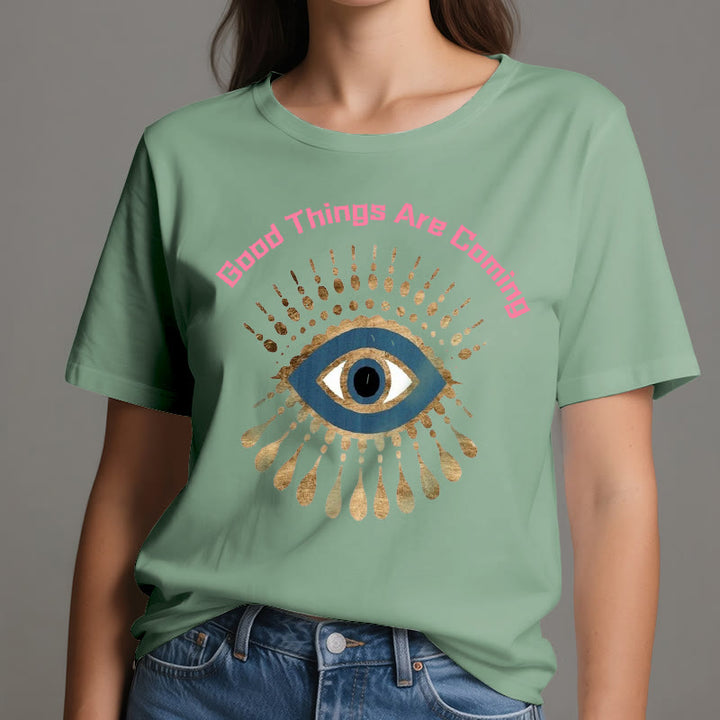 Olivenorma "GOOD THINGS ARE COMING" EVIL EYE T-Shirt - image 19