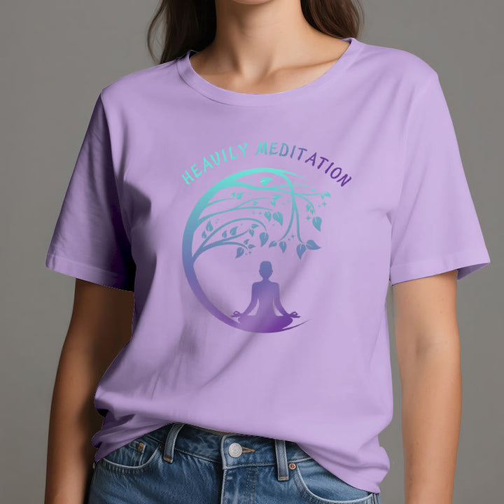Olivenorma "HEAVILY MEDITATION" Tree of Life Yoga T-Shirt  - image 18