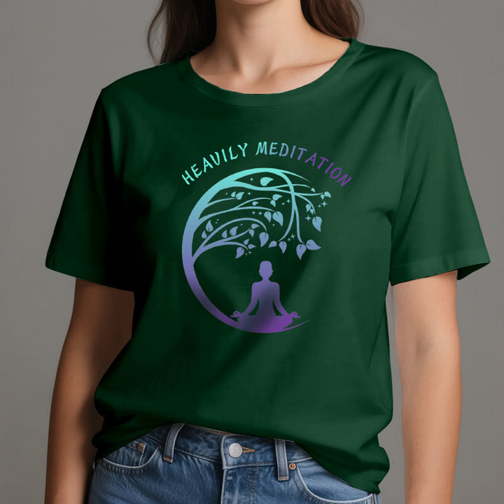 Olivenorma "HEAVILY MEDITATION" Tree of Life Yoga T-Shirt  - image 22