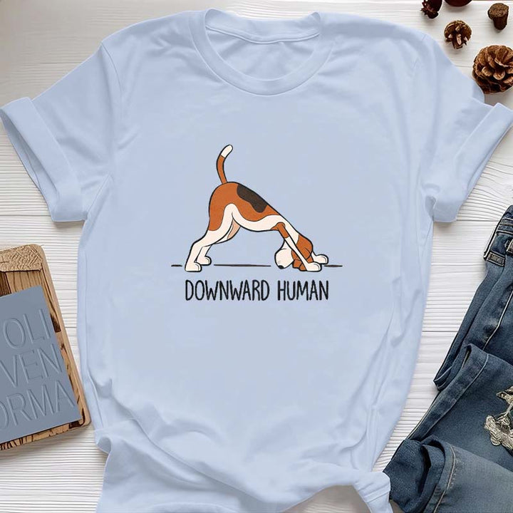Olivenorma Downward Human Yoga T-Shirt
