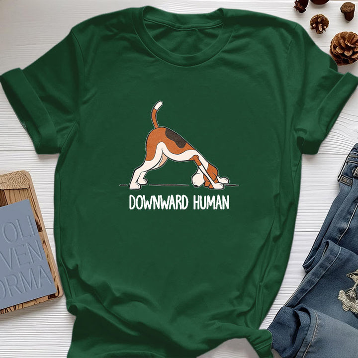 Olivenorma Downward Human Yoga T-Shirt