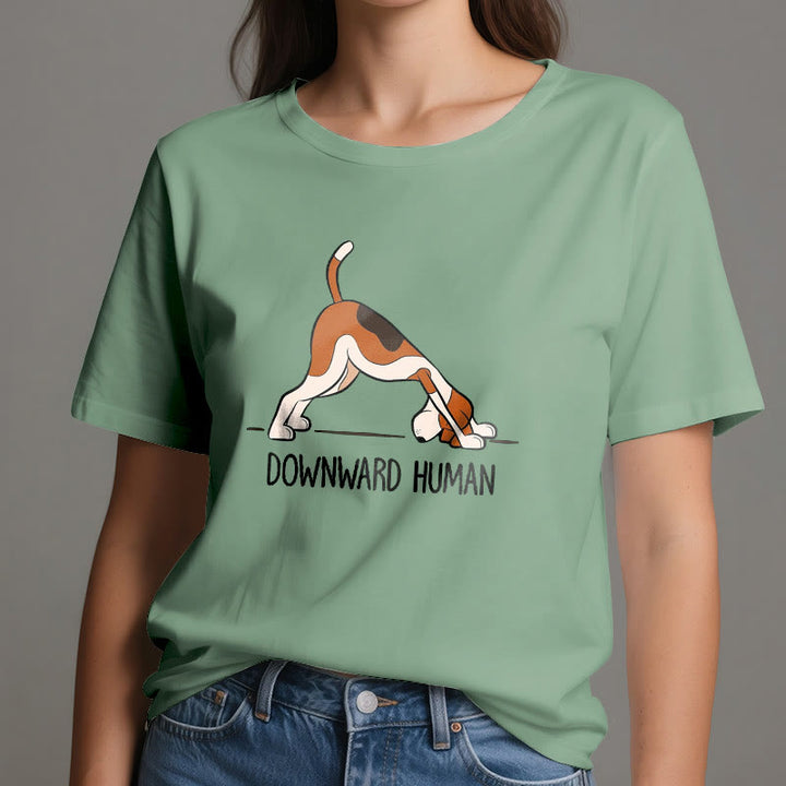 Olivenorma Downward Human Yoga T-Shirt