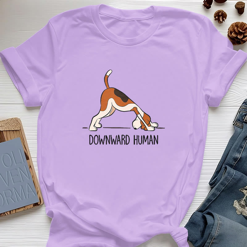 Olivenorma Downward Human Yoga T-Shirt