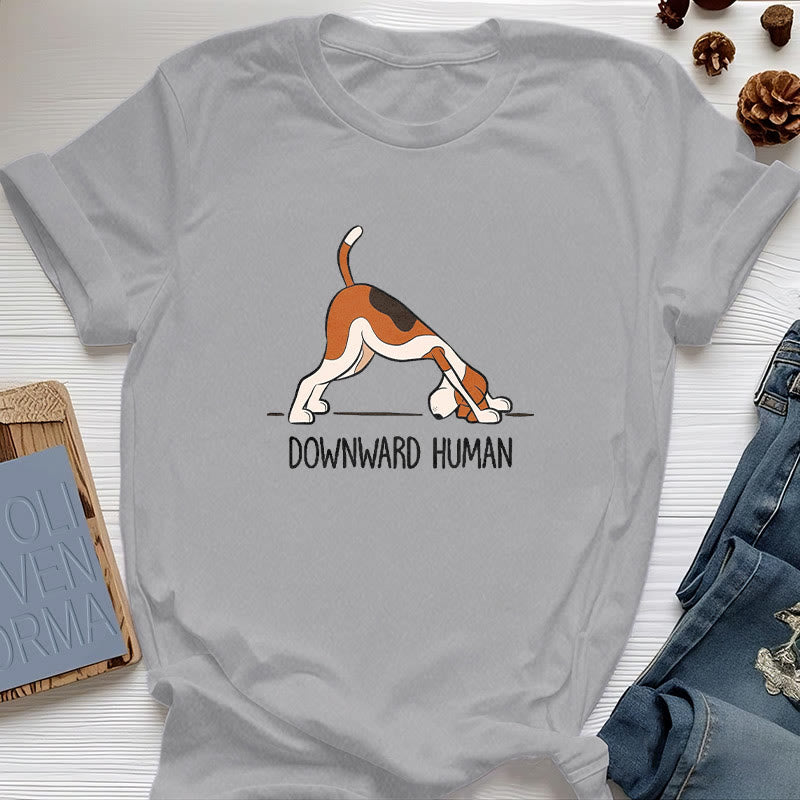 Olivenorma Downward Human Yoga T-Shirt
