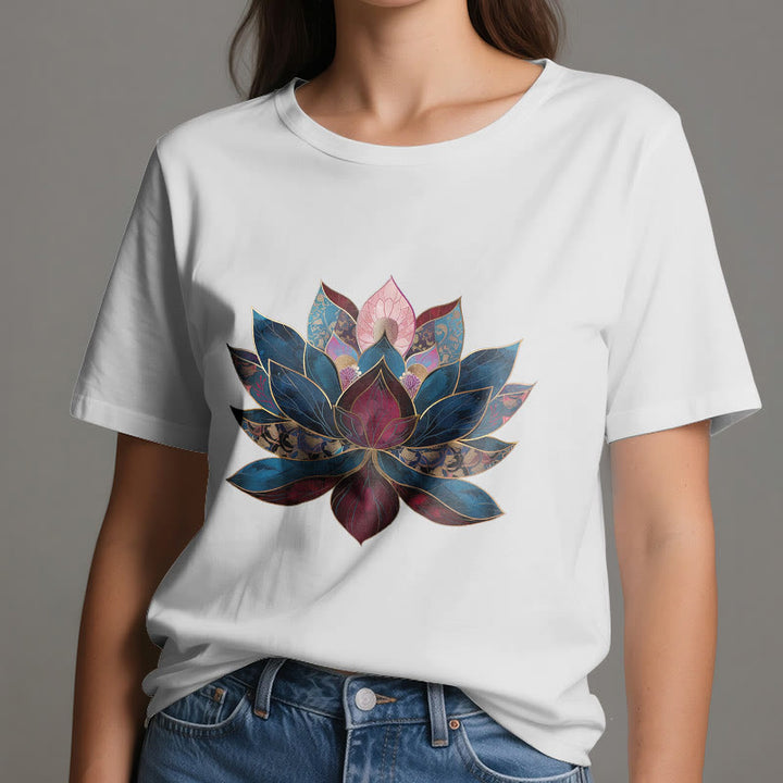 Olivenorma Lotus Flower Buddhism Zen T-Shirt