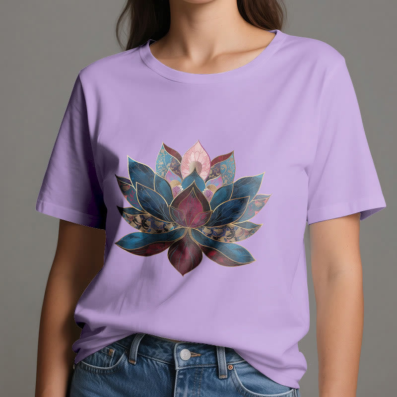 Olivenorma Lotus Flower Buddhism Zen T-Shirt