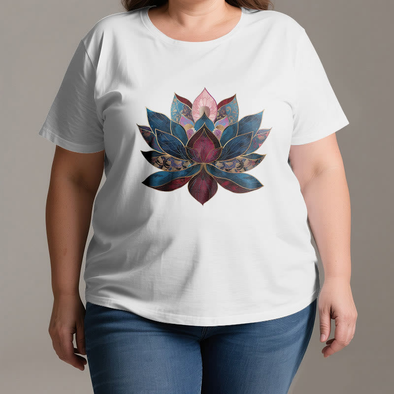 Olivenorma Lotus Flower Buddhism Zen T-Shirt