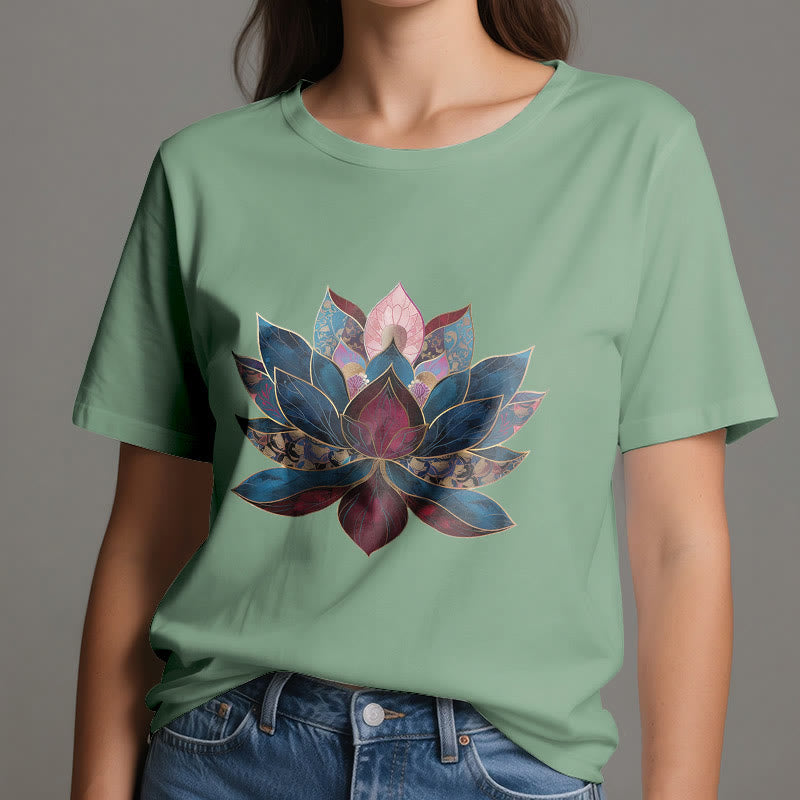 Olivenorma Lotus Flower Buddhism Zen T-Shirt