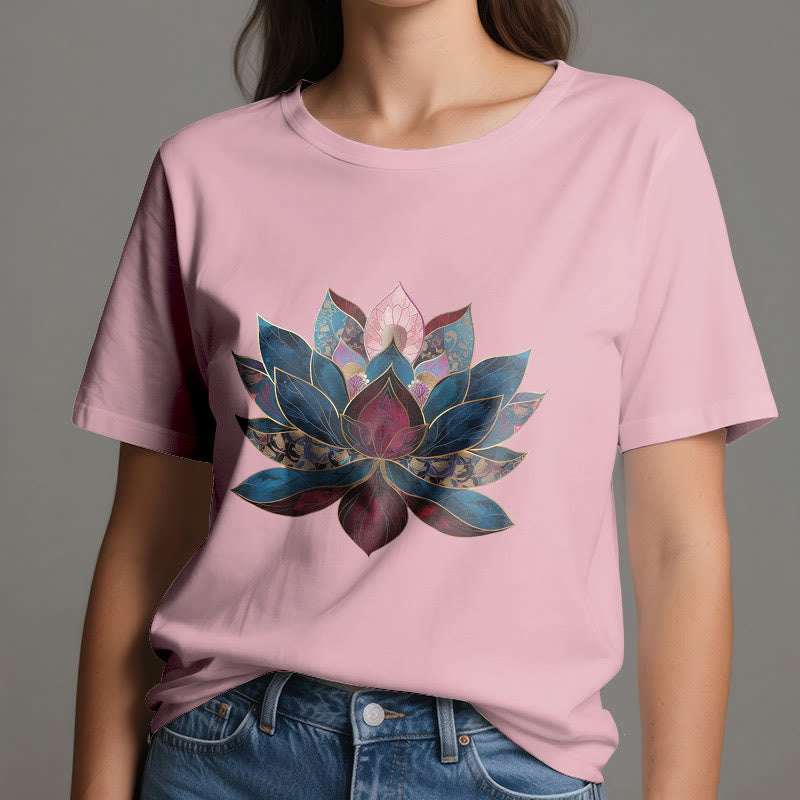 Olivenorma Lotus Flower Buddhism Zen T-Shirt