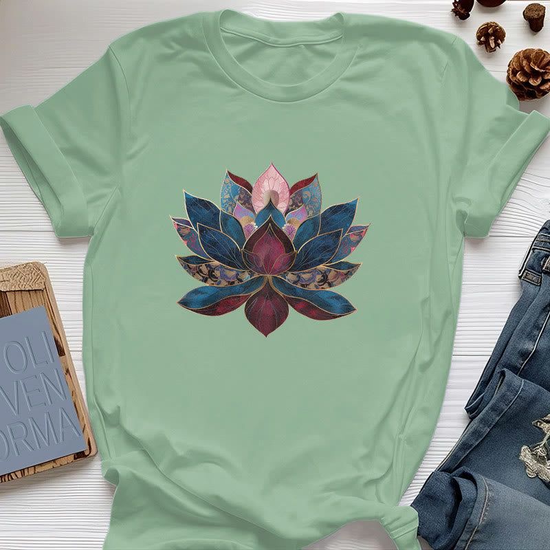 Olivenorma Lotus Flower Buddhism Zen T-Shirt