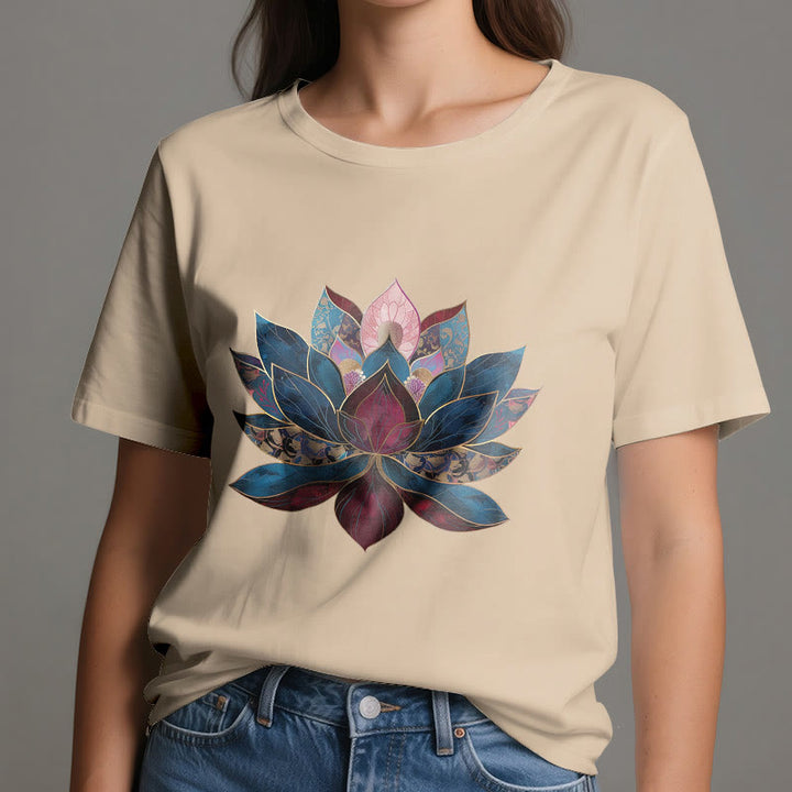 Olivenorma Lotus Flower Buddhism Zen T-Shirt