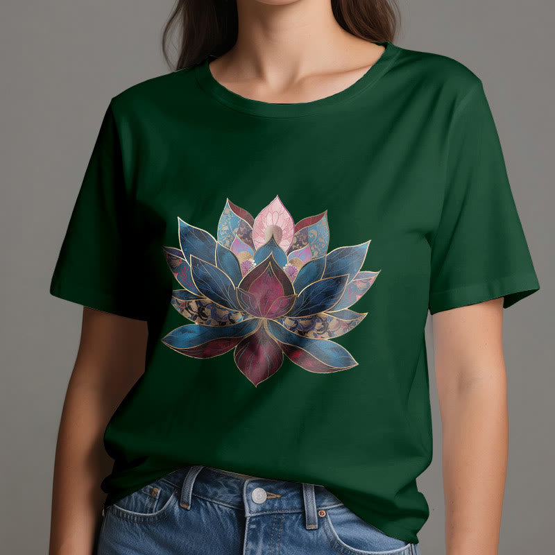 Olivenorma Lotus Flower Buddhism Zen T-Shirt