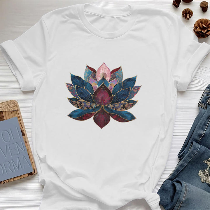 Olivenorma Lotus Flower Buddhism Zen T-Shirt