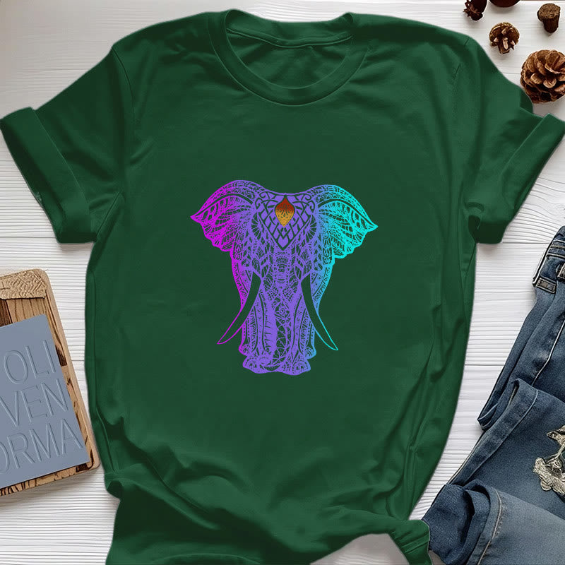 Olivenorma Mandala Elephant Yoga T-Shirt