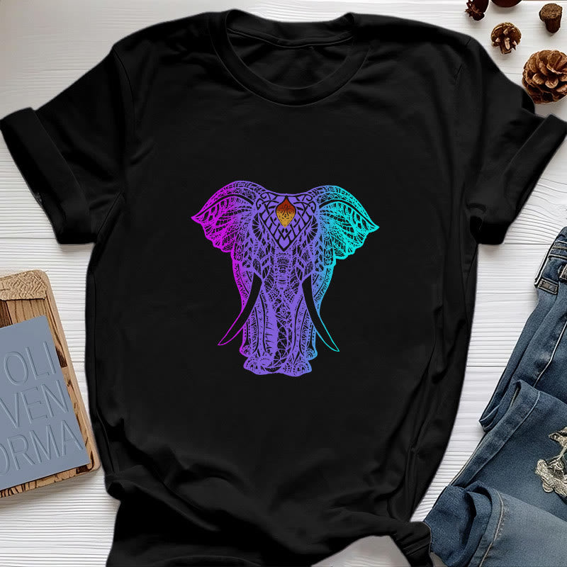 Olivenorma Mandala Elephant Yoga T-Shirt