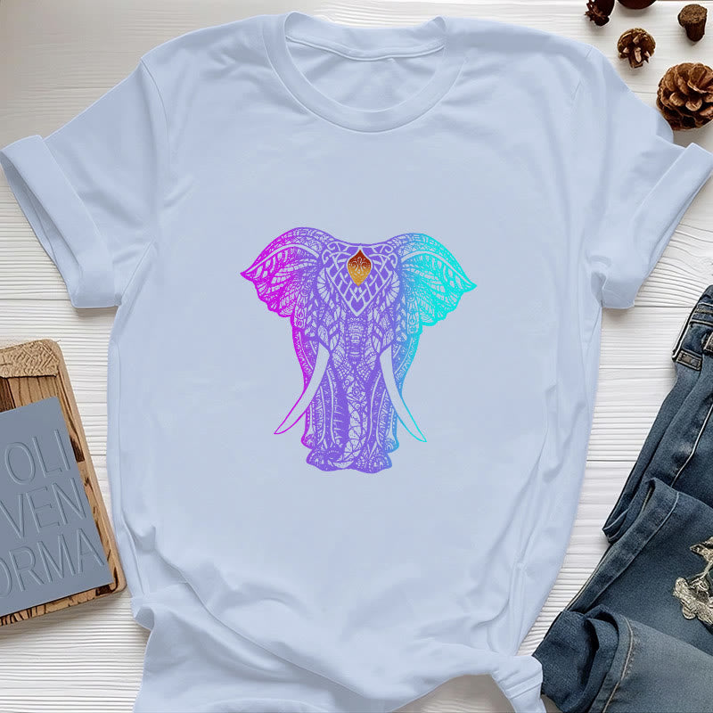 Olivenorma Mandala Elephant Yoga T-Shirt