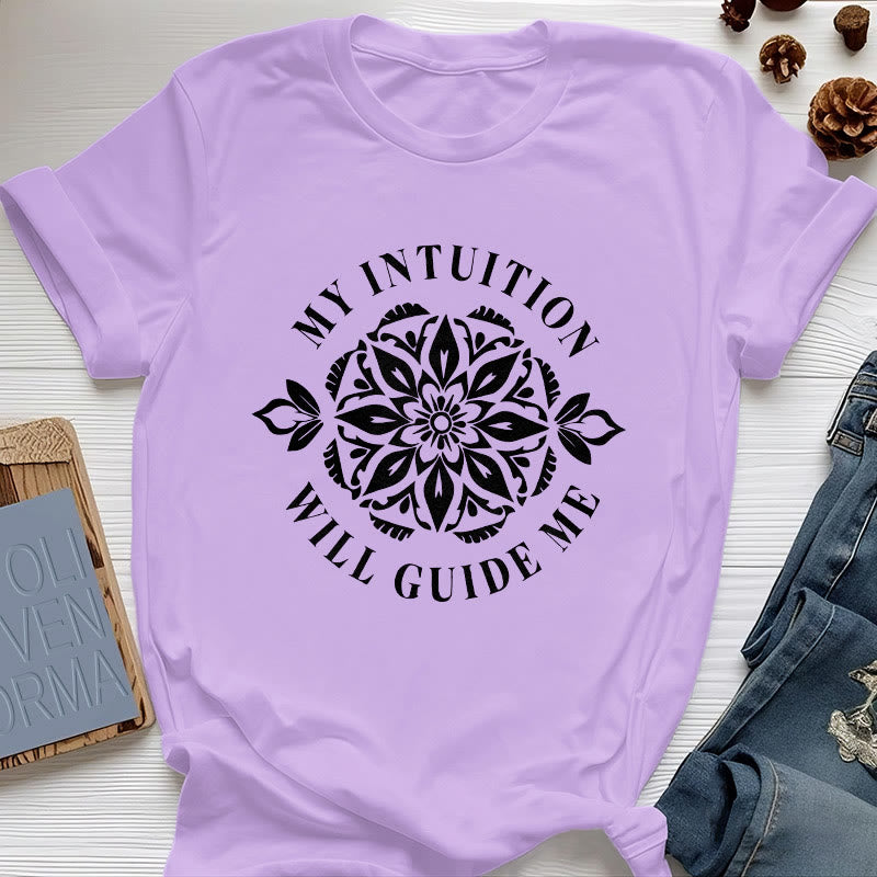 Olivenorma "MY INTUITION WILL GUIDE ME" Floral T-Shirt - Purple - 2XL - image 16