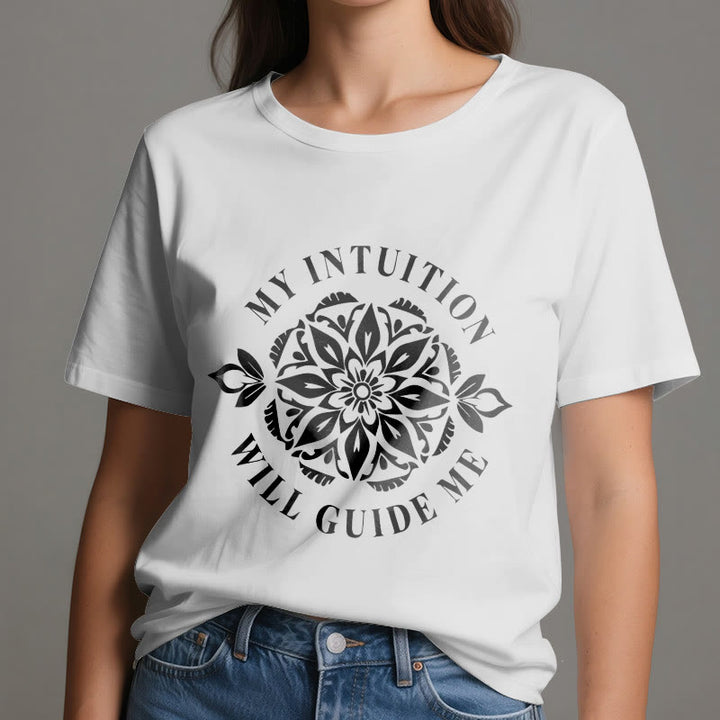 Olivenorma "MY INTUITION WILL GUIDE ME" Floral T-Shirt - image 7