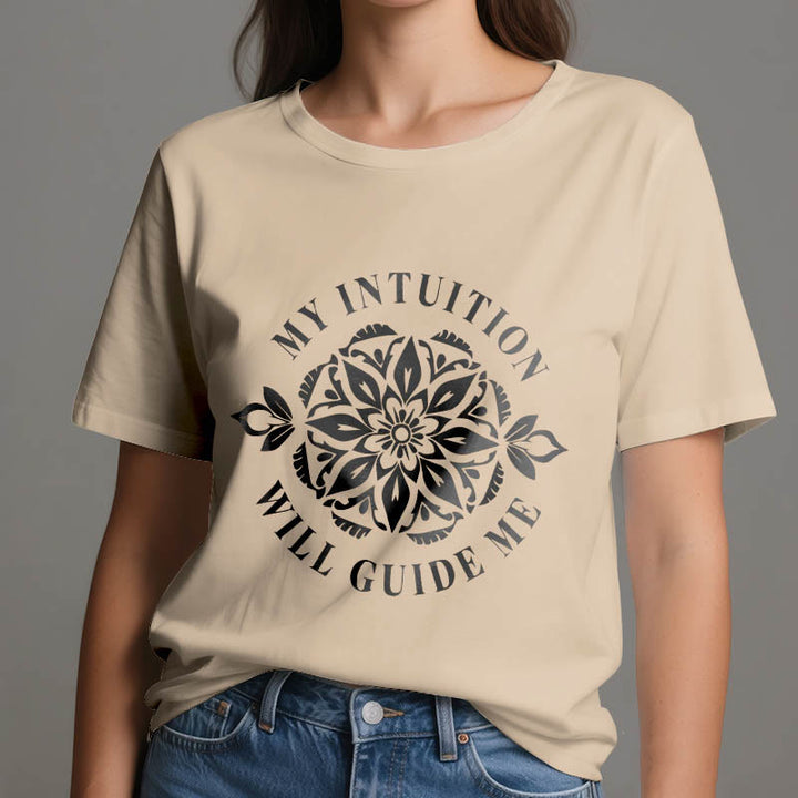 Olivenorma "MY INTUITION WILL GUIDE ME" Floral T-Shirt - image 2