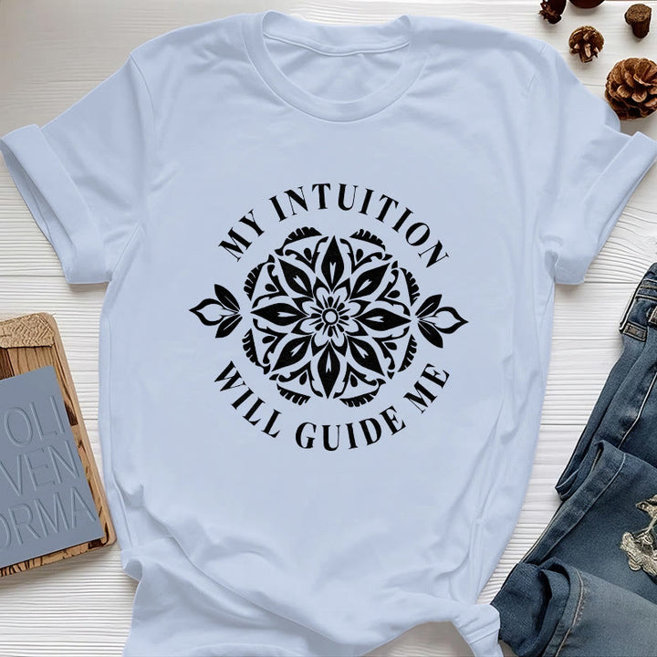 Olivenorma "MY INTUITION WILL GUIDE ME" Floral T-Shirt - Blue - 2XL - image 12