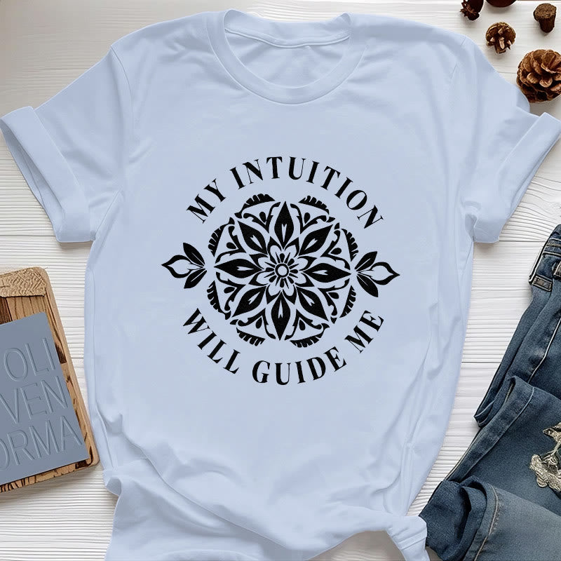 Olivenorma "MY INTUITION WILL GUIDE ME" Floral T-Shirt - Blue - 2XL - image 12