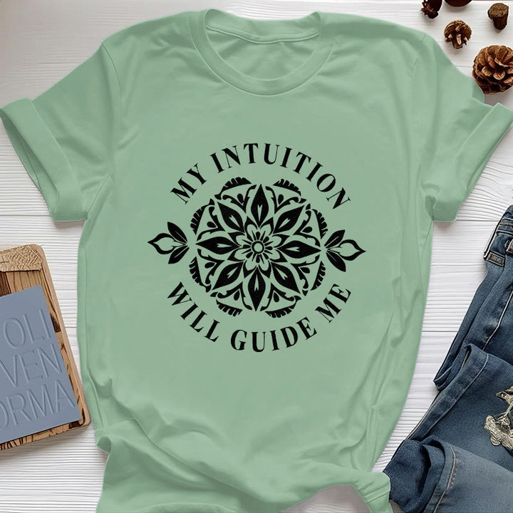 Olivenorma "MY INTUITION WILL GUIDE ME" Floral T-Shirt - Light Green - 2XL - image 18