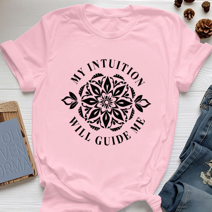 Olivenorma "MY INTUITION WILL GUIDE ME" Floral T-Shirt - Pink - 2XL - image 14