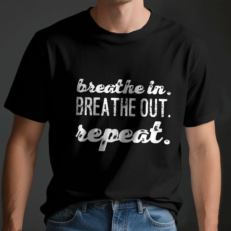 Olivenorma "BREATHE IN, BREATHE OUT" Meditation Spiritual Tee T-Shirt - image 4