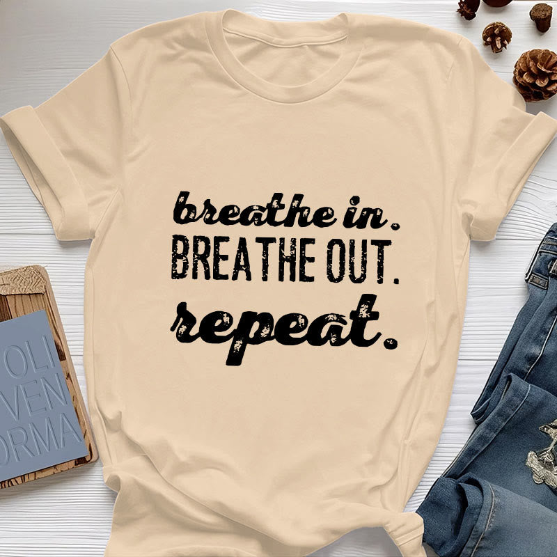 Olivenorma "BREATHE IN, BREATHE OUT" Meditation Spiritual Tee T-Shirt - Yellow - 2XL - image 10