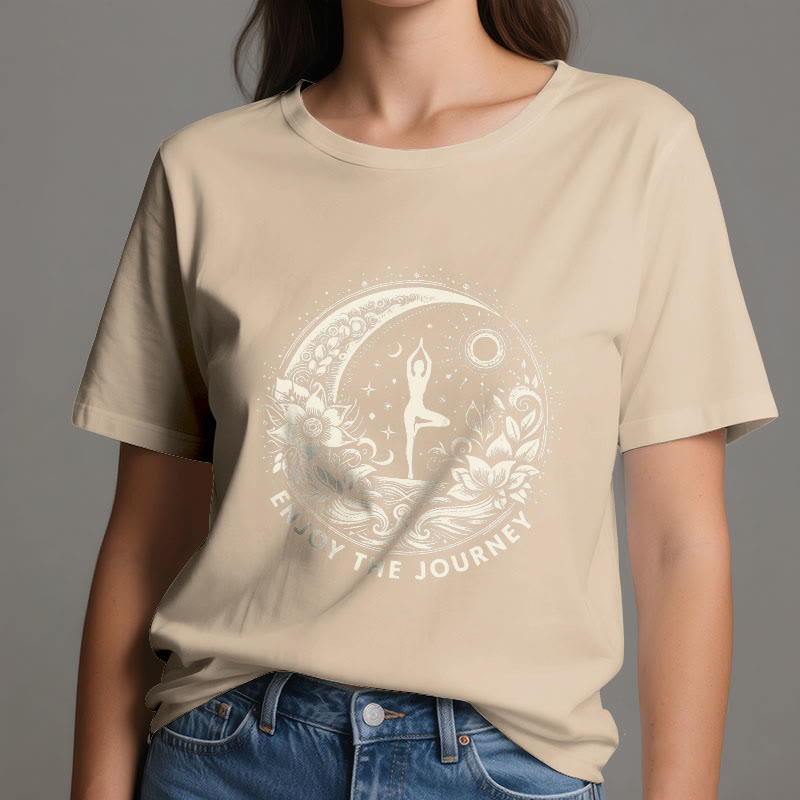 Olivenorma "ENJOY THE JOURNEY" Yoga Spiritual Tee T-Shirt - image 13