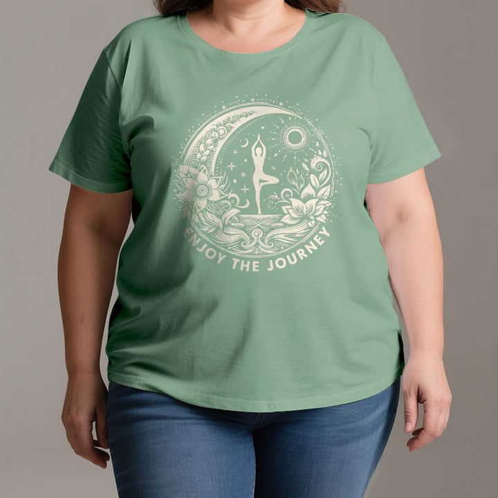 Olivenorma "ENJOY THE JOURNEY" Yoga Spiritual Tee T-Shirt - image 3