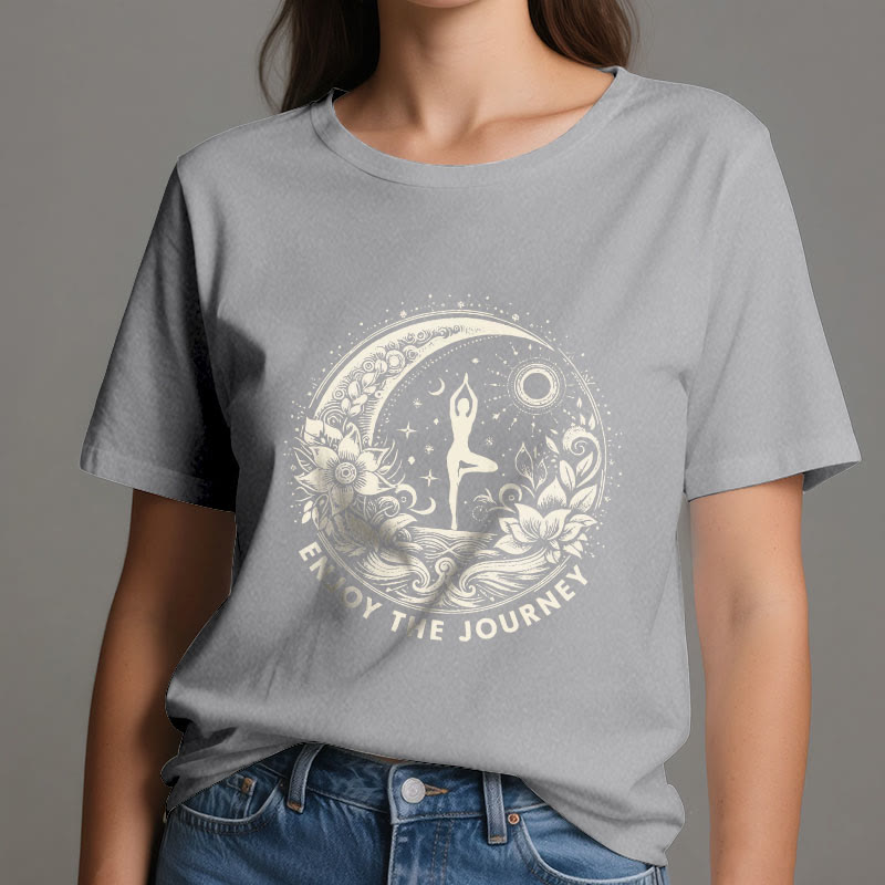 Olivenorma "ENJOY THE JOURNEY" Yoga Spiritual Tee T-Shirt - image 11