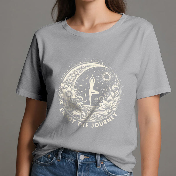 Olivenorma "ENJOY THE JOURNEY" Yoga Spiritual Tee T-Shirt - image 11