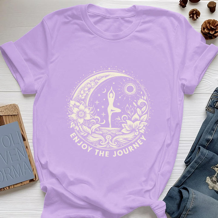 Olivenorma "ENJOY THE JOURNEY" Yoga Spiritual Tee T-Shirt - Purple - 2XL - image 18