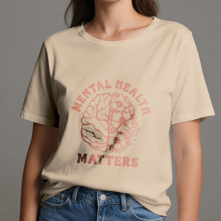 Olivenorma "MENTAL HEALTH MATTERS" Inspirational Cotton T-Shirt - image 13
