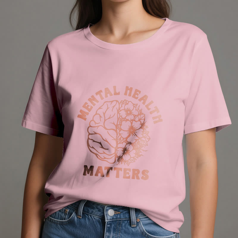 Olivenorma "MENTAL HEALTH MATTERS" Inspirational Cotton T-Shirt - image 17