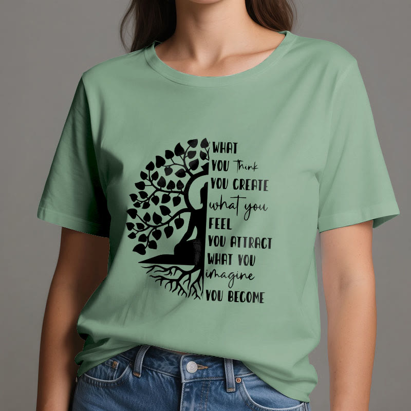 Olivenorma Tree of Life Yoga Meditation Cotton T-Shirt - image 2