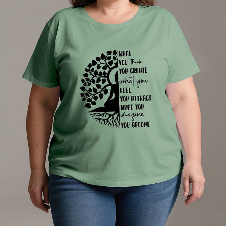 Olivenorma Tree of Life Yoga Meditation Cotton T-Shirt - image 3