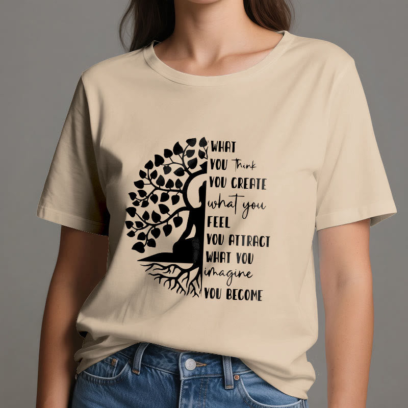 Olivenorma Tree of Life Yoga Meditation Cotton T-Shirt - image 13
