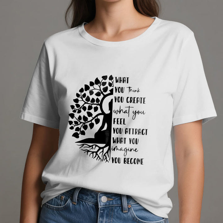 Olivenorma Tree of Life Yoga Meditation Cotton T-Shirt - image 7