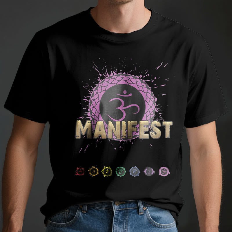 Olivenorma Unisex "MANIFEST" Throat Chakra Short Sleeve T-Shirt